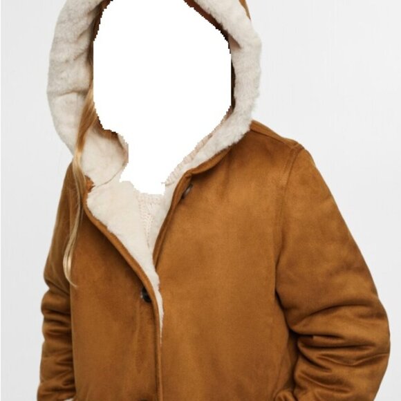 Mango MNG Fur and suede-effect coat (Girls: Size 9) - Picture 11 of 11